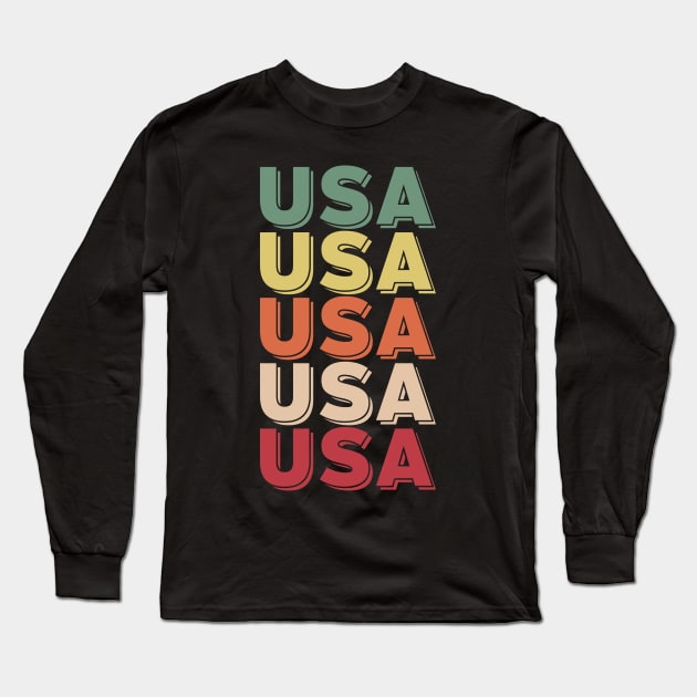 U.S.A HOT TRENDY VINTAGE RETRO INDEPENDENCE DAY 4TH JULY TEE Long Sleeve T-Shirt by CoolFactorMerch